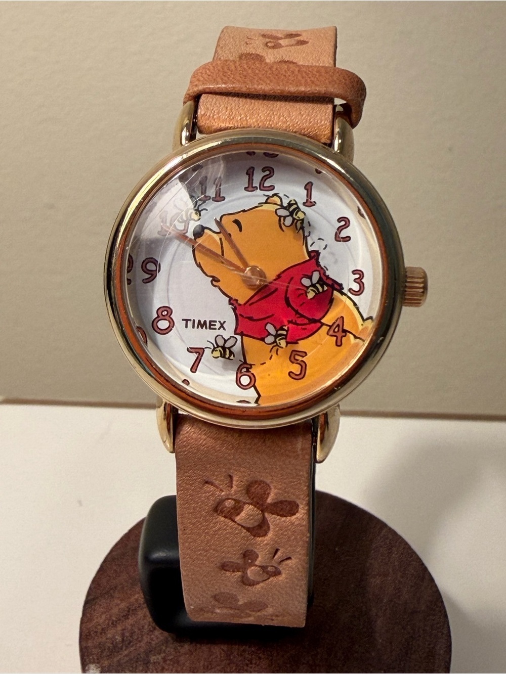 Vintage Timex Disney Winnie the Pooh Watch – Original Leather Strap